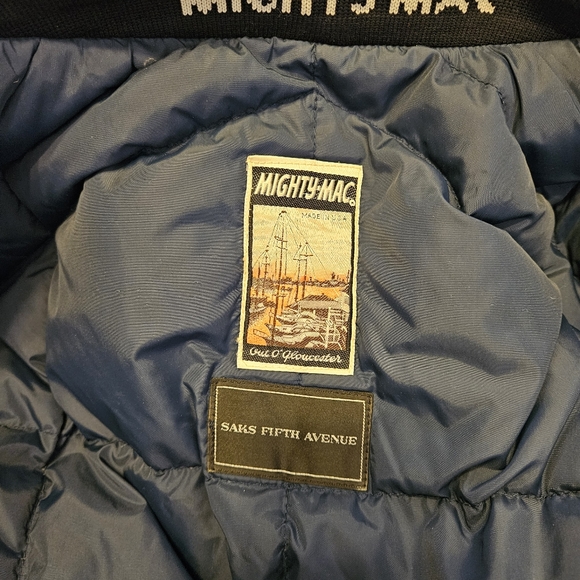 Vintage Saks Fifth Avenue Mighty Mac Out O' Gloucester Beige Zip-Up Coat Sz - Picture 8 of 11